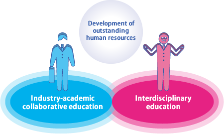 Industry-academic collaborative education to foster practical skills, Interdisciplinary education to foster overview skills
