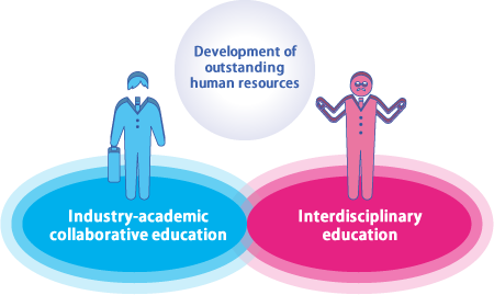 Industry-academic collaborative education to foster practical skills, Interdisciplinary education to foster overview skills
